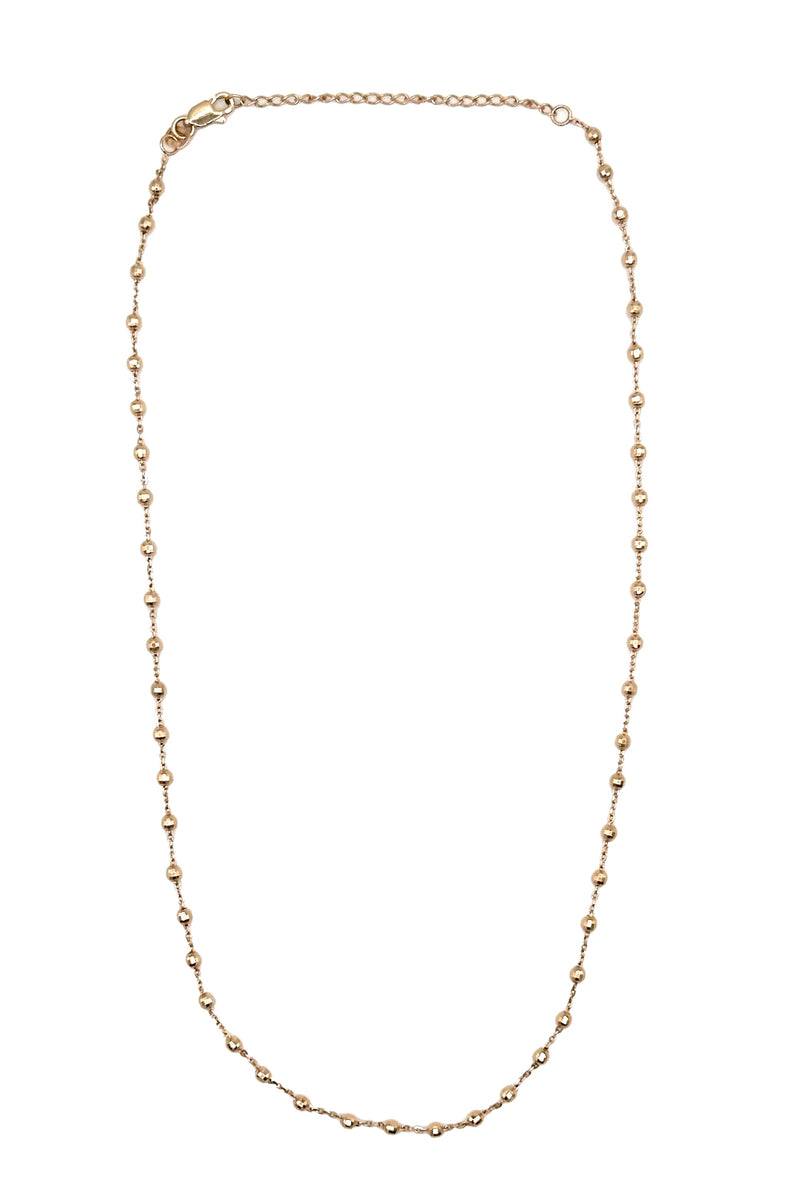 14K Rose Gold Bead Station Choker