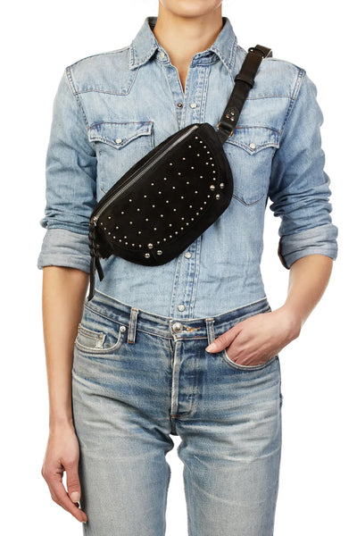 Lino Banane Belt Bag in Taos Silver Velvet Crust