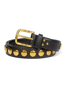 Ceinture Festival Belt in Noir Brass Cowskin