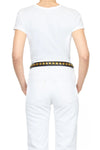 Ceinture Festival Belt in Noir Brass Cowskin