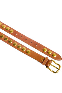 Ceinture Festival Belt in Chêne Cowskin