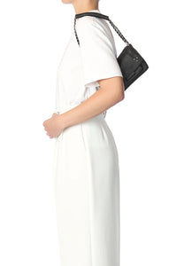 Lulu S in Noir Silver Calfskin