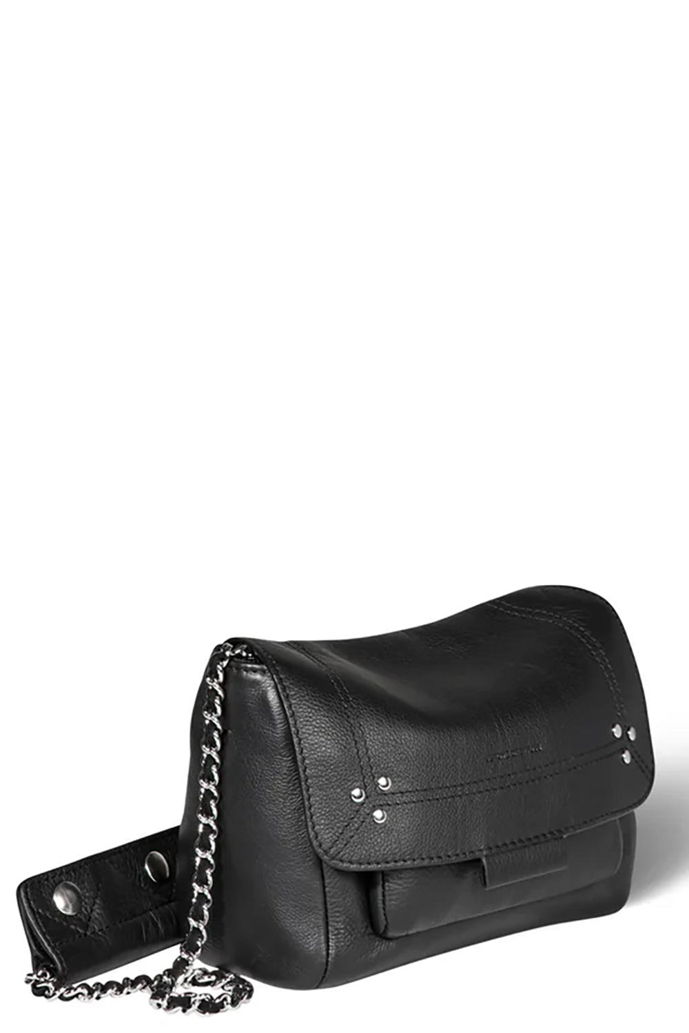 Lulu S in Noir Silver Calfskin