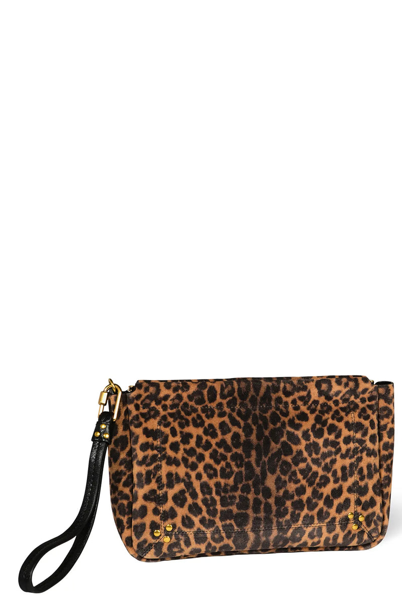 Clap L in Leopard Chamois Split Suede