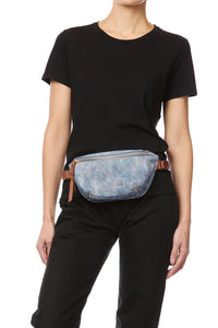 Lino Banane Belt Bag in Washed Jean's Split Suede