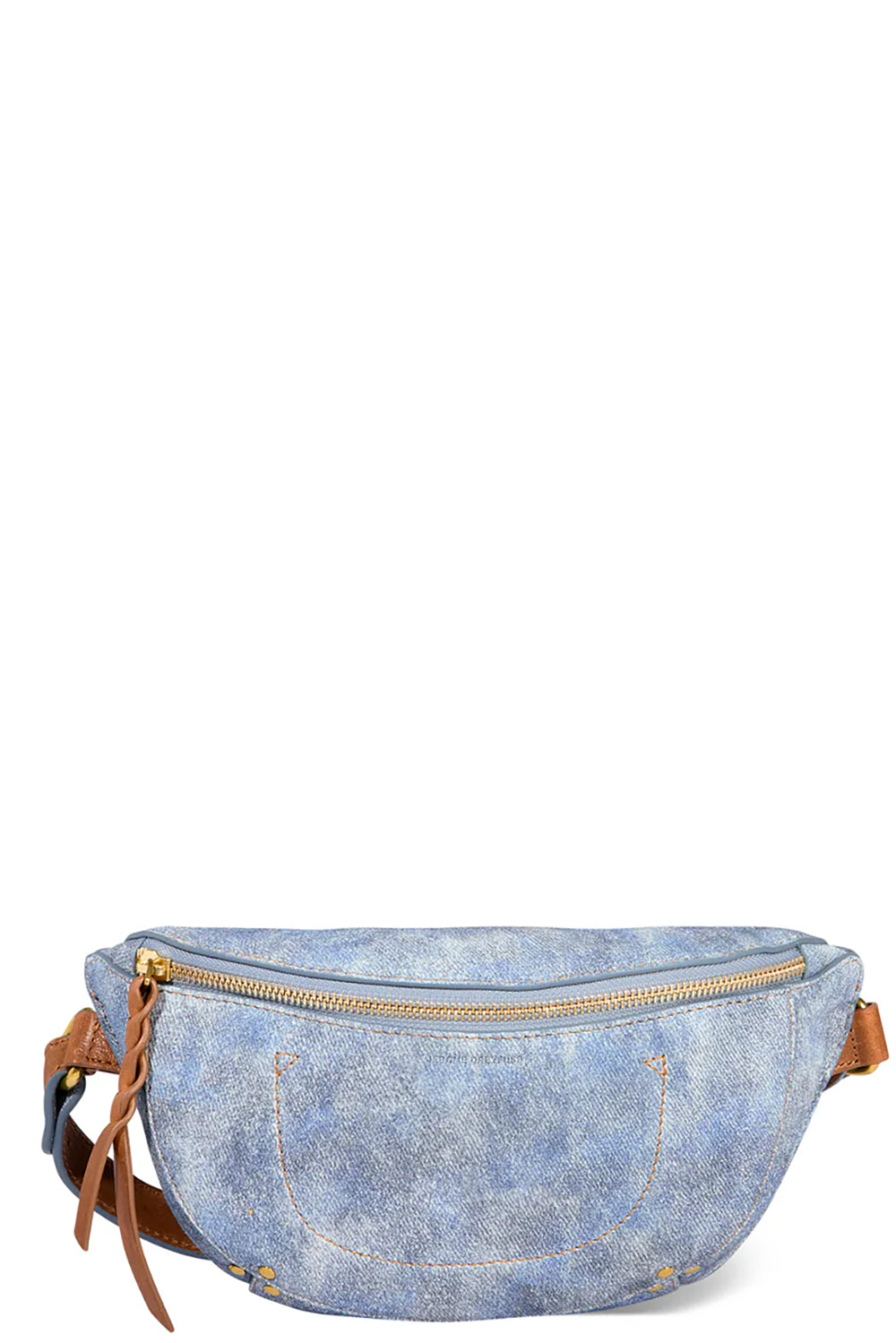 Lino Banane Belt Bag in Washed Jean's Split Suede