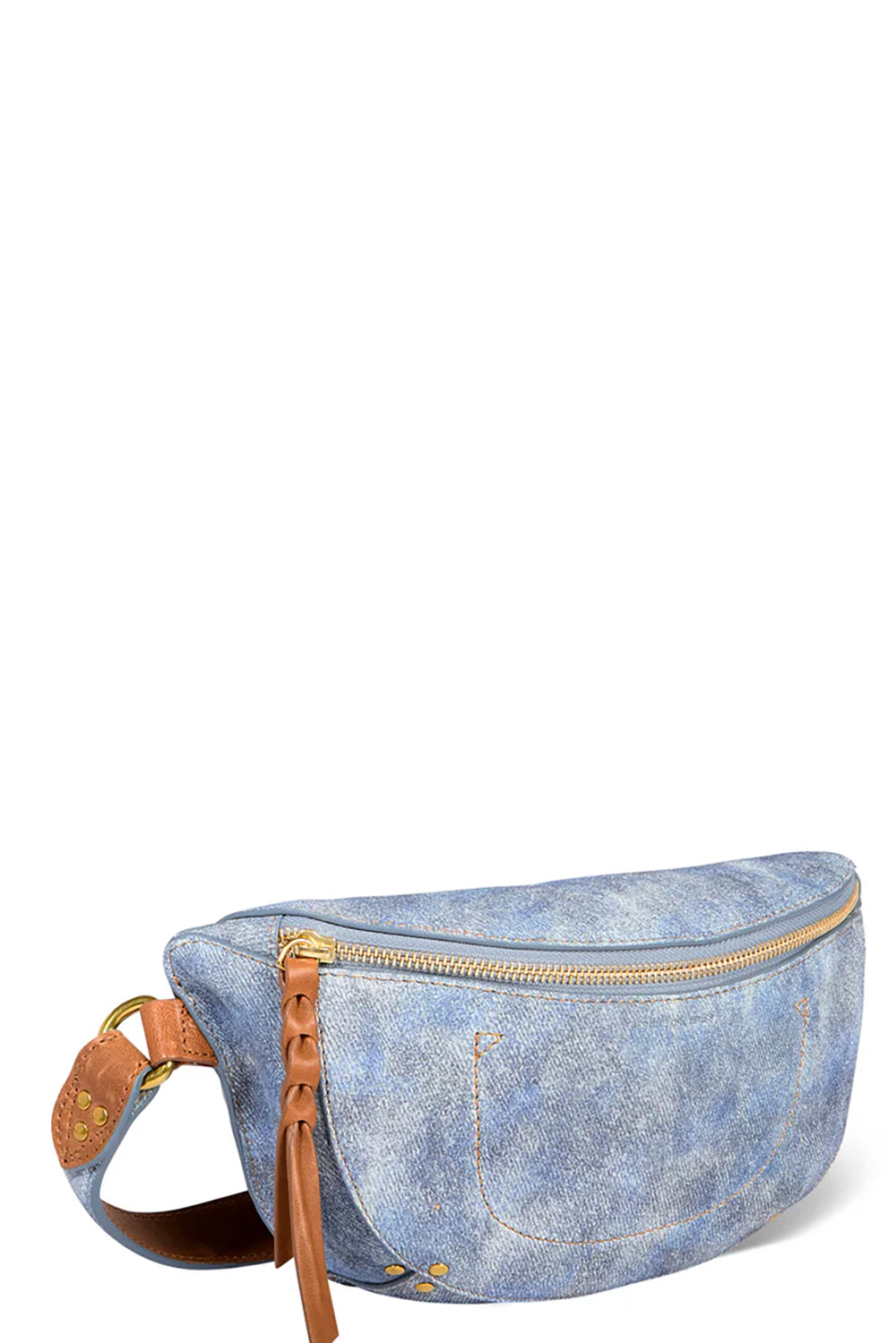 Lino Banane Belt Bag in Washed Jean's Split Suede