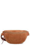 Lino Banane Belt Bag in Split Suede Caramel