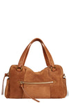 Lucky Bowling Bag in Caramel Split Suede