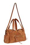 Lucky Bowling Bag in Caramel Split Suede
