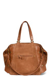 Roger Tote in Split Suede Caramel