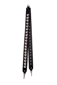 Bandoulière Festival Strap in Noir Silver Cowskin