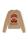 Camel Graphic Cherry Sweater