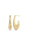 Knife Edge Hoop Earrings in 14k Yellow Gold