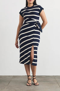Kovi Dress in Maritime Blue Cream