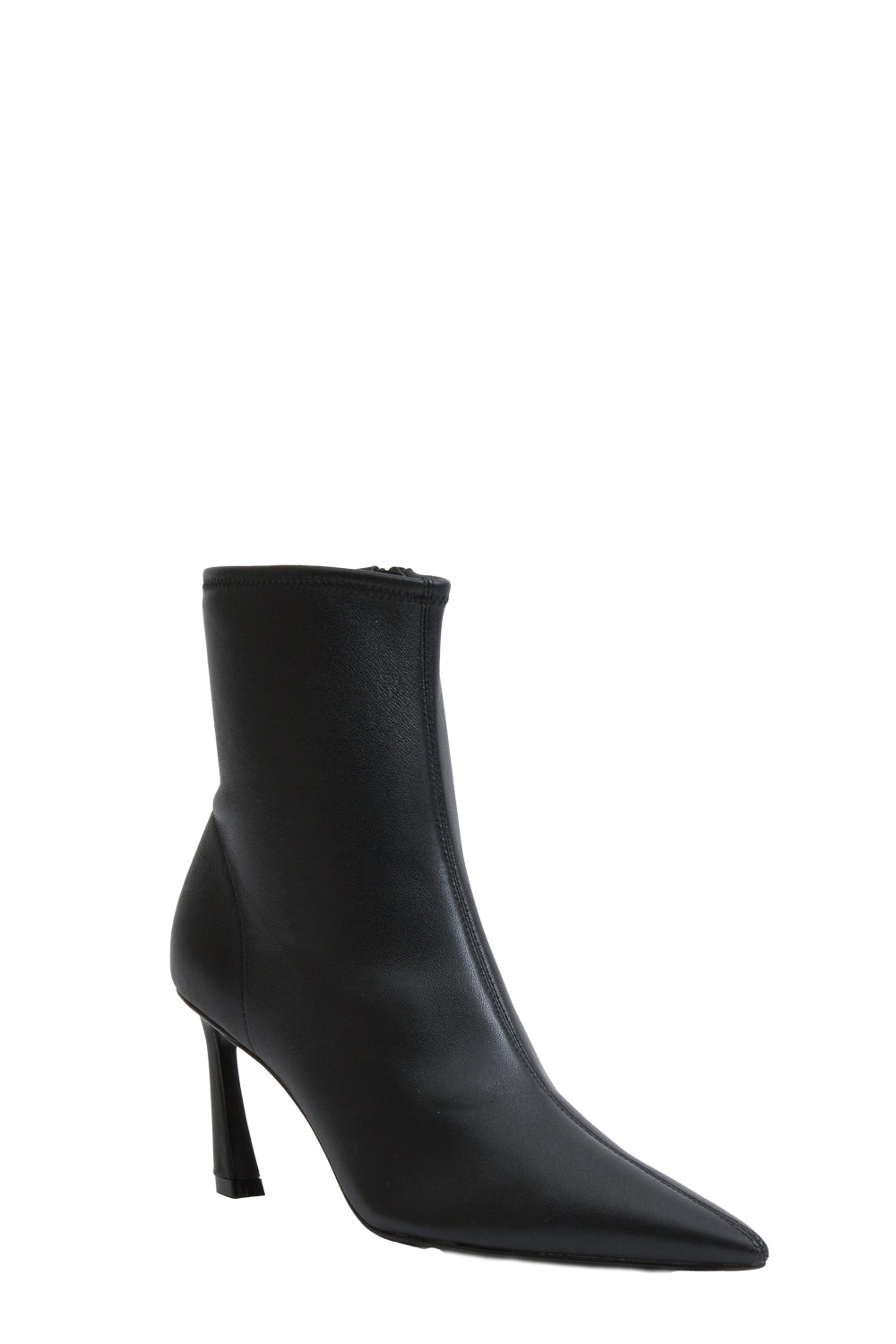 Katya Leather Stretch Ankle Boot in Black