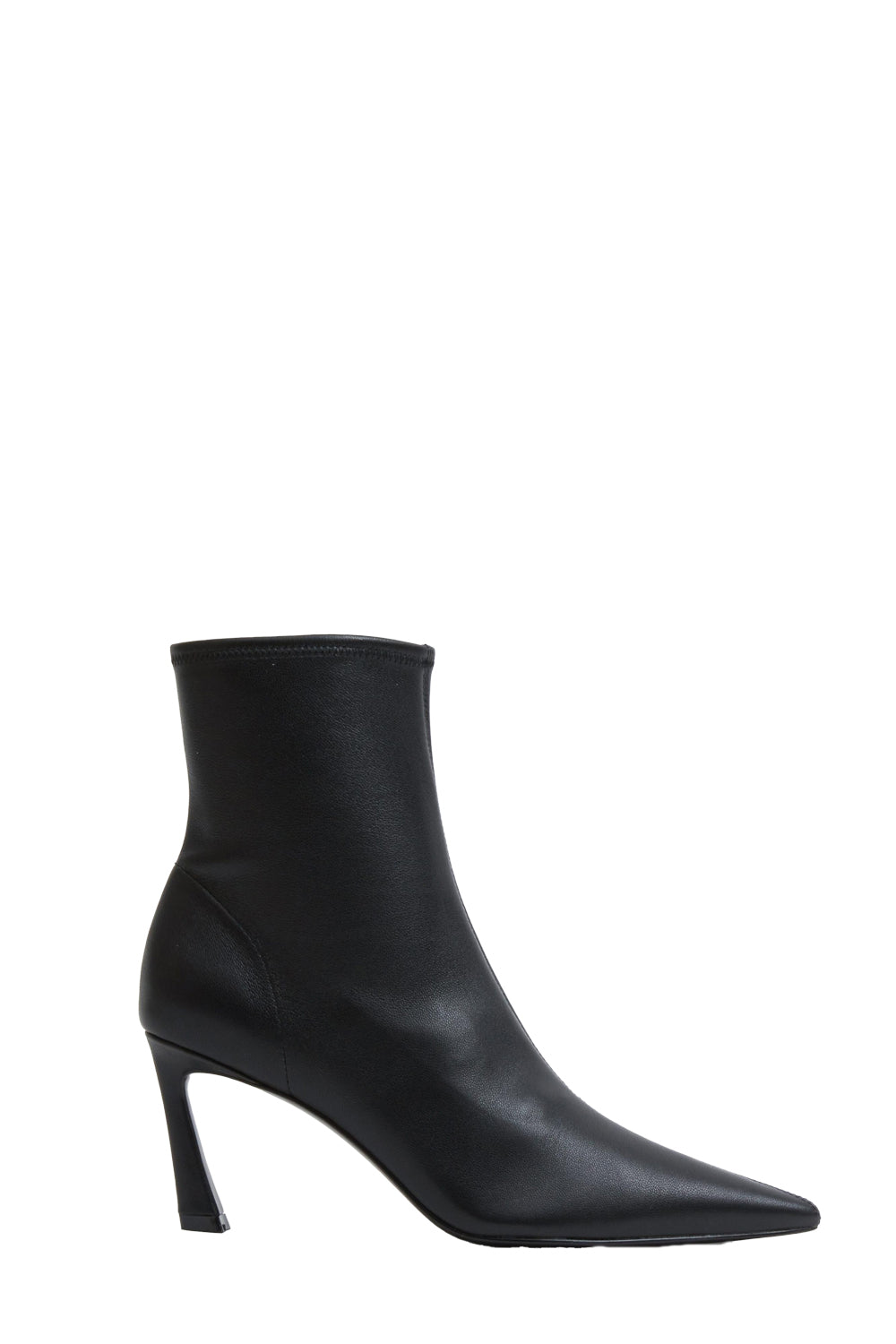 Katya Leather Stretch Ankle Boot in Black