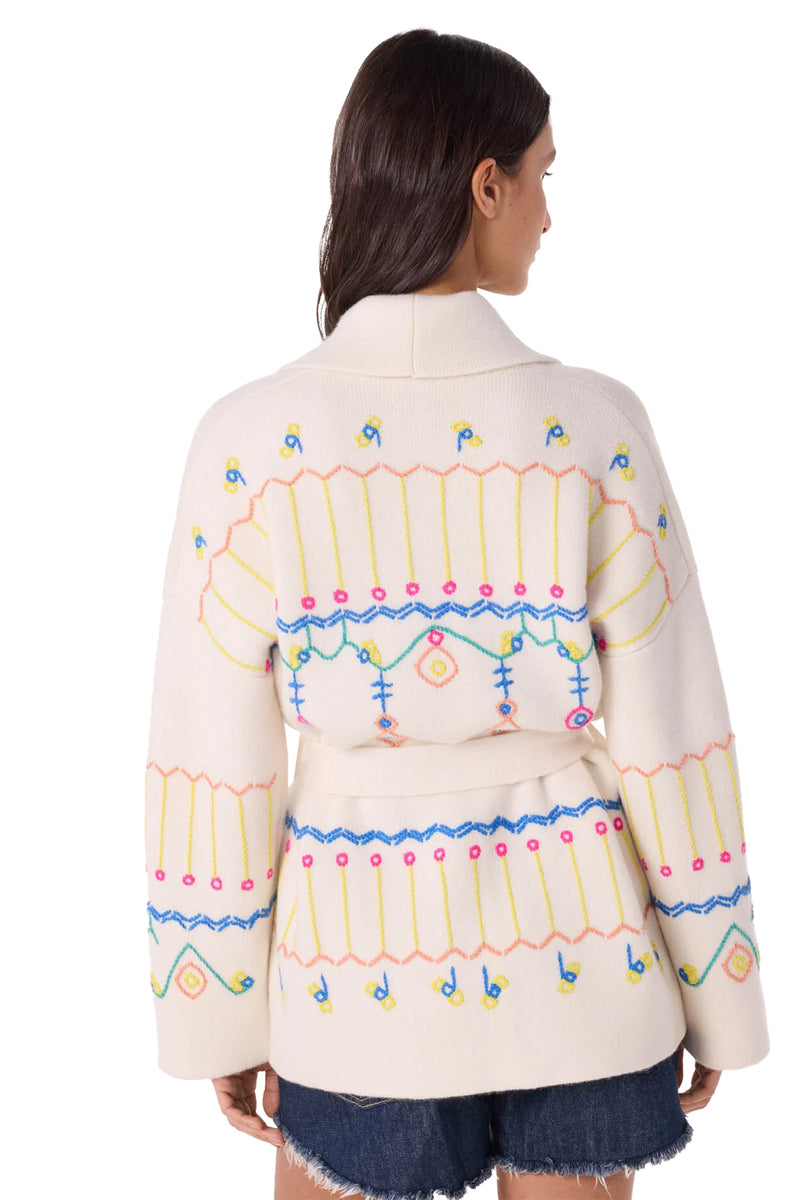 Mazigh Cardigan in Blanc