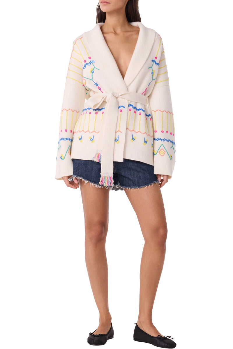 Mazigh Cardigan in Blanc