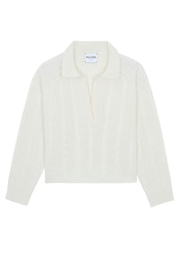 Aenora Cable Polo in Blanc