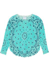 Mela Bandana Bico Sweater in Vert Turquoise