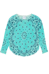 Mela Bandana Bico Sweater in Vert Turquoise