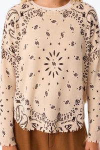 Mela Bandana Bico Sweater in Marroon Organi