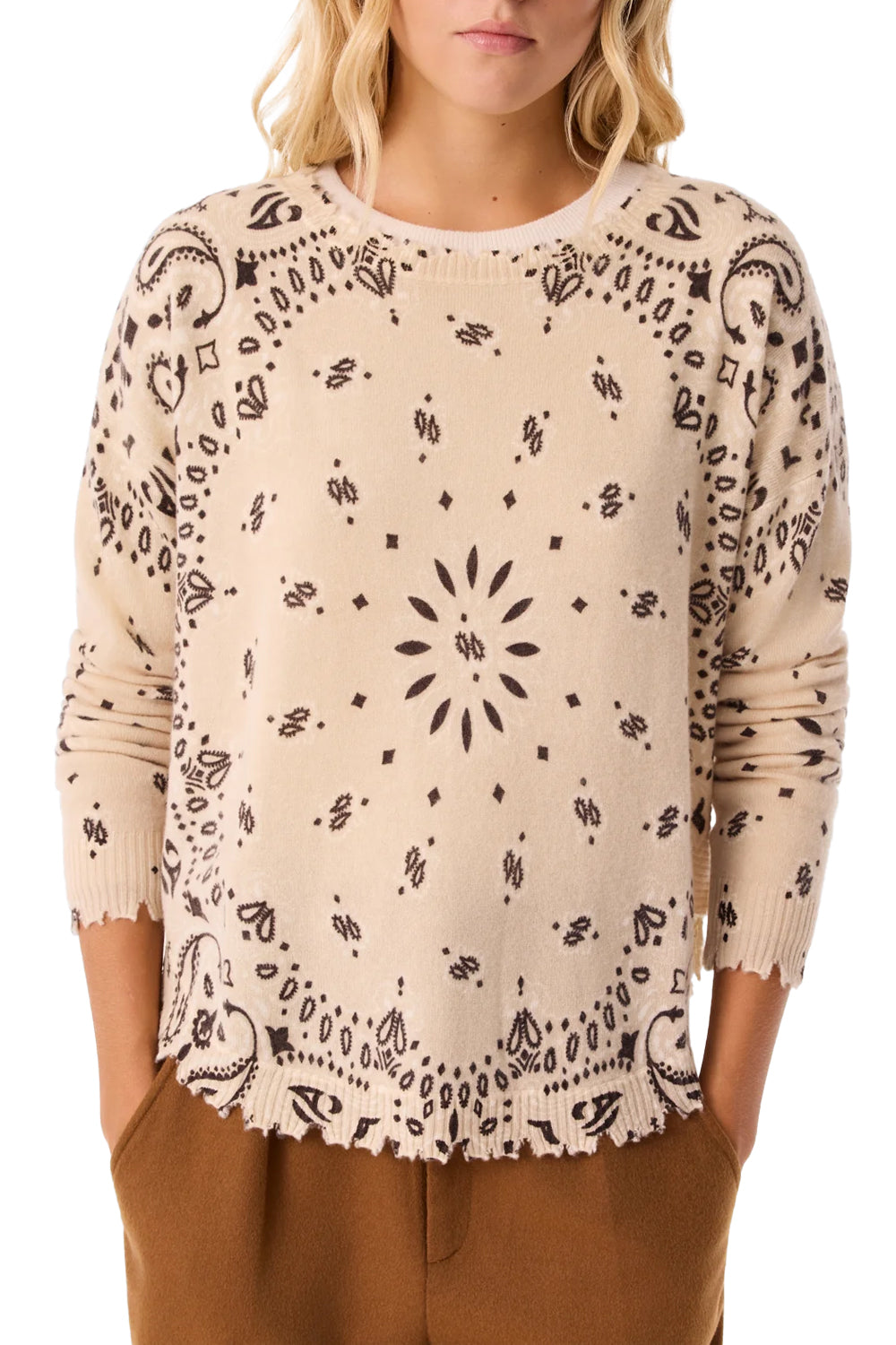 Mela Bandana Bico Sweater in Marroon Organi