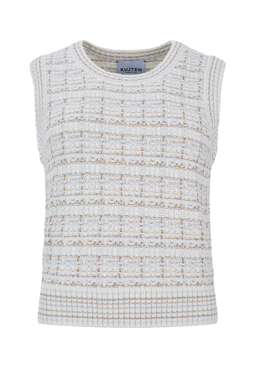 Gia Tweed Sweater in Blanc