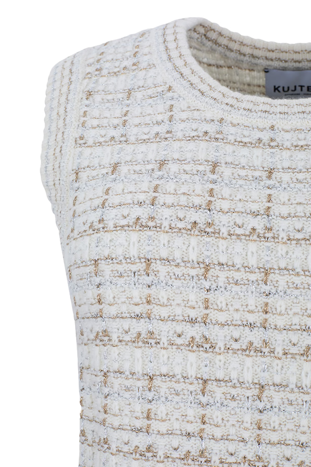 Gia Tweed Sweater in Blanc