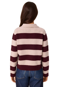 Royce Stripe Sweater in Bordeaux