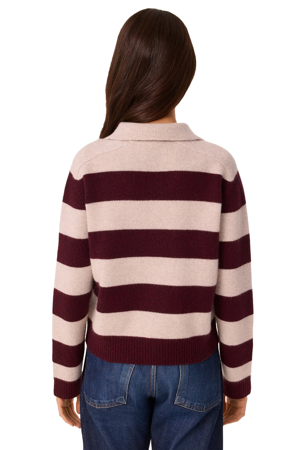 Royce Stripe Sweater in Bordeaux