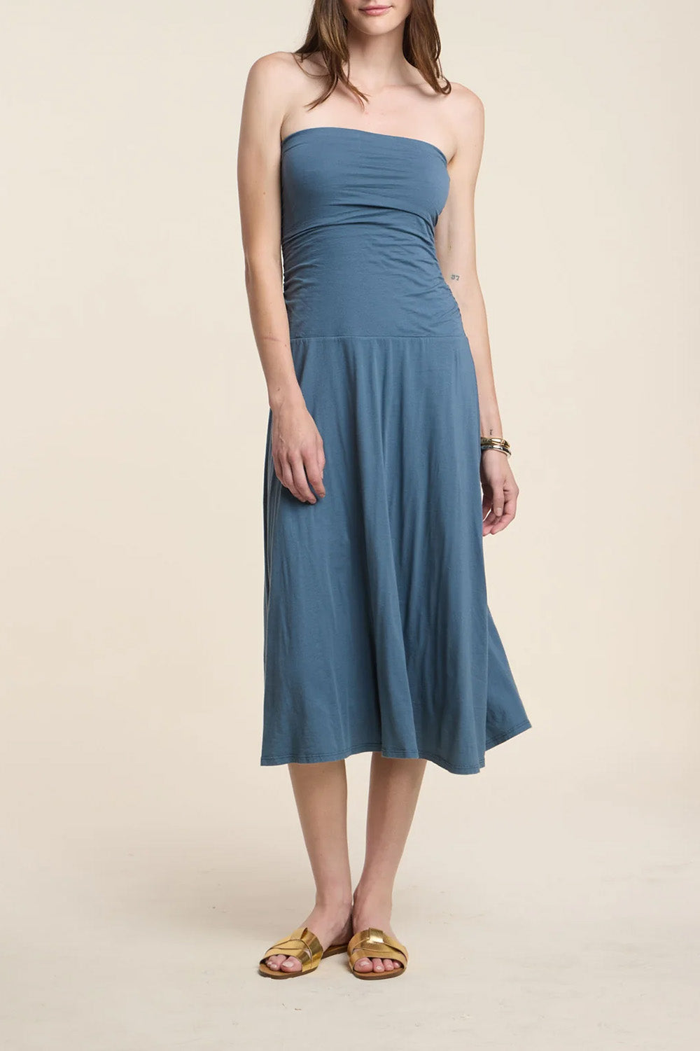 Lainey Dress in Hailstone