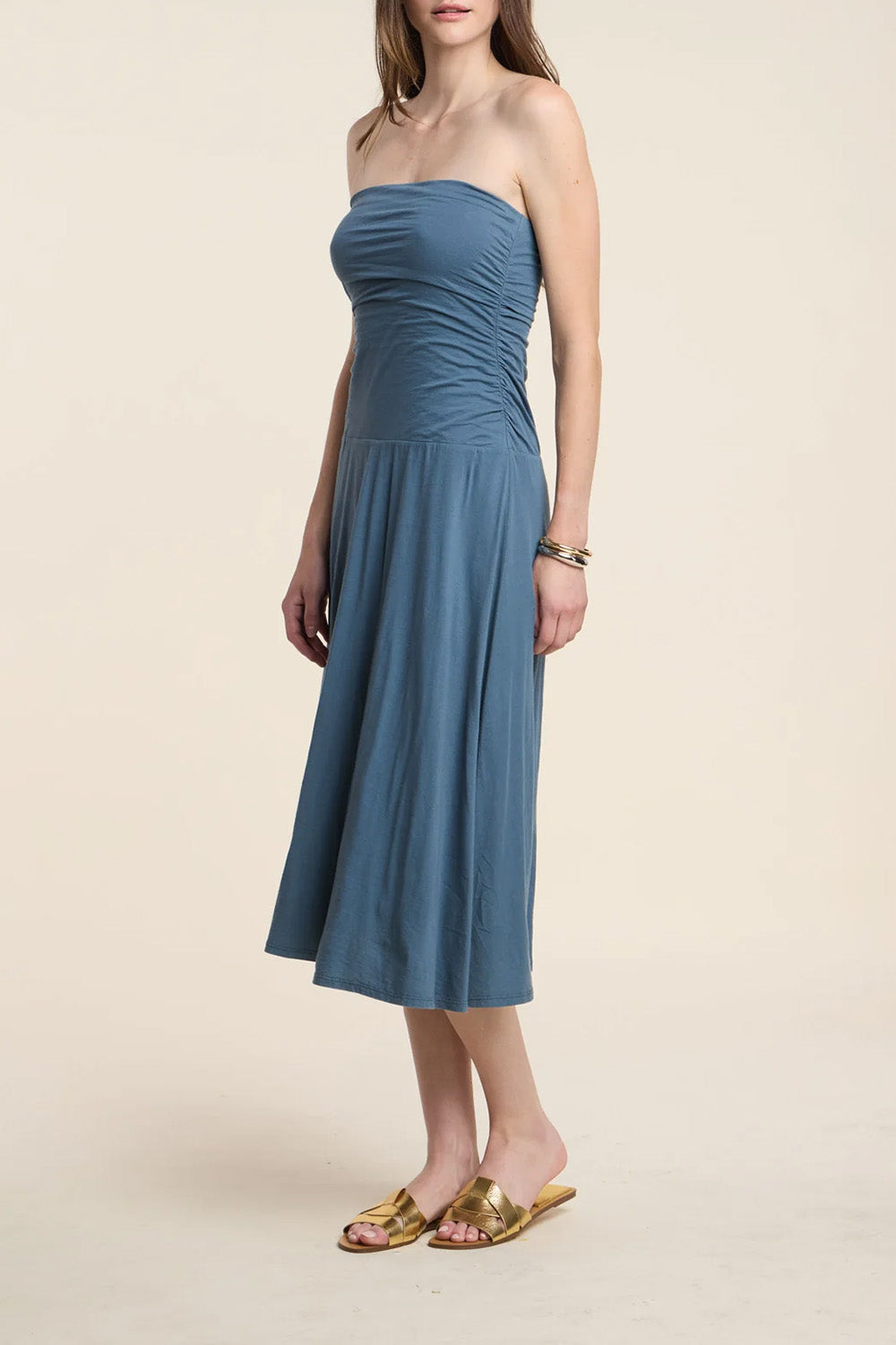 Lainey Dress in Hailstone