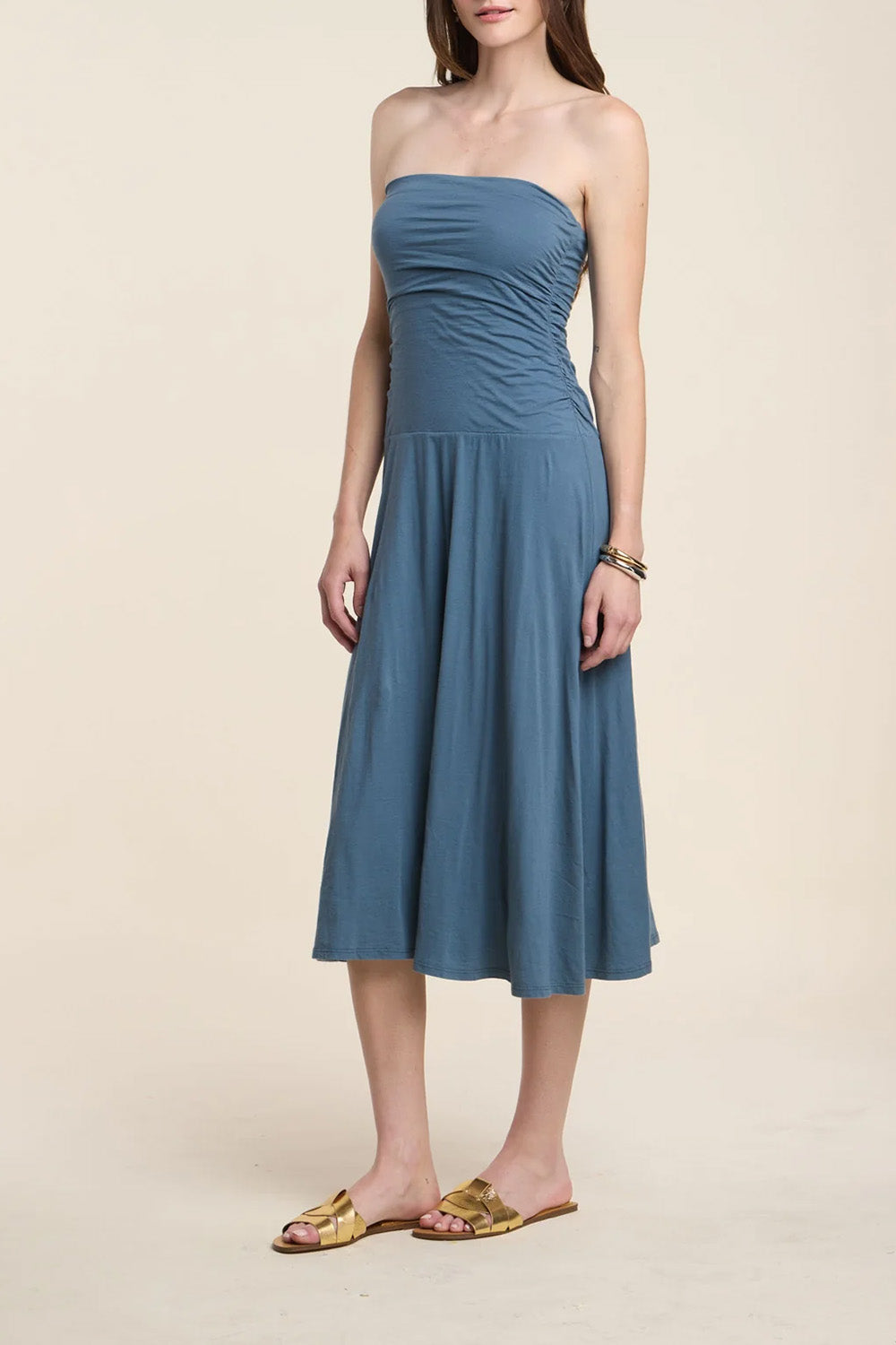 Lainey Dress in Hailstone