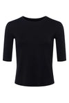 Saundra Jersey Tee in Black