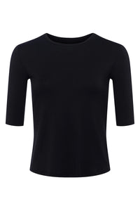 Saundra Jersey Tee in Black