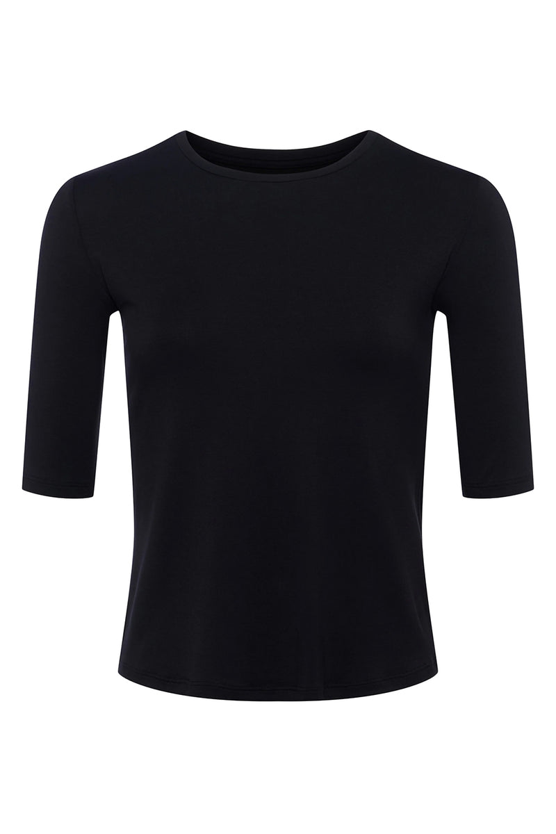 Saundra Jersey Tee in Black