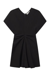 Leni Linen Mini Dress in Black