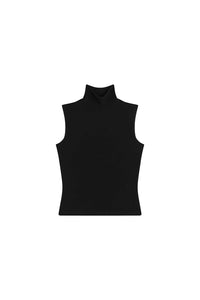 Lauren Sleeveless Turtleneck in Black