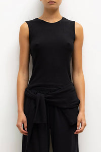Lauren Sleeveless Crewneck in Black