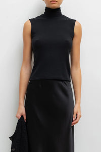 Lauren Sleeveless Turtleneck in Black