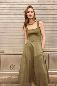 Carmen Dress in Fern