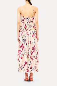 Clove Cami Silk Dress in Summer Garden