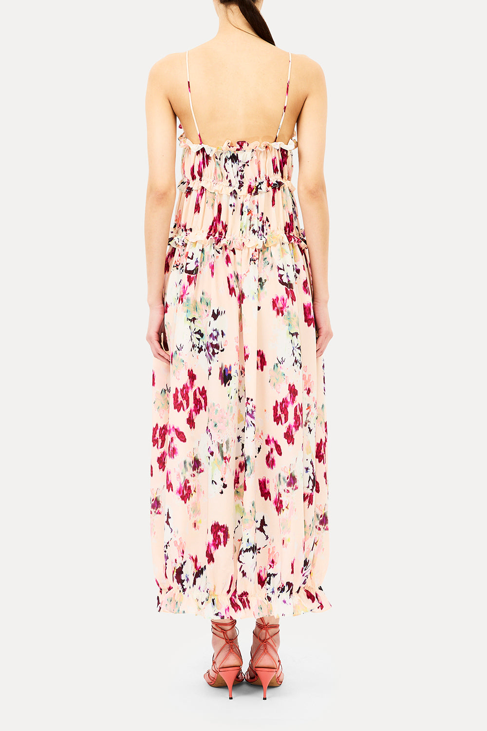 Clove Cami Silk Dress in Summer Garden