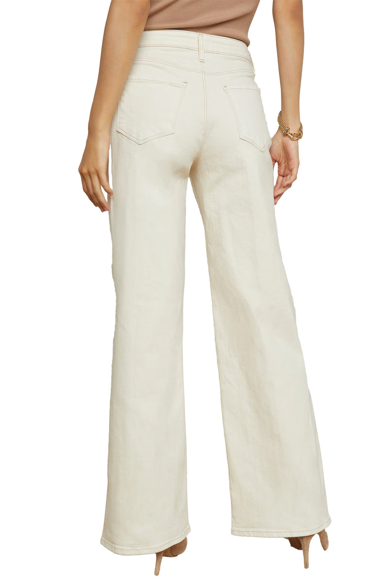 Alicent Wide-Leg Jean in Macadamia