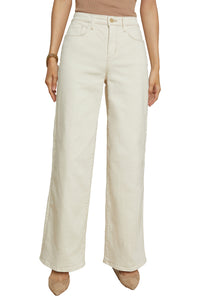 Alicent Wide-Leg Jean in Macadamia