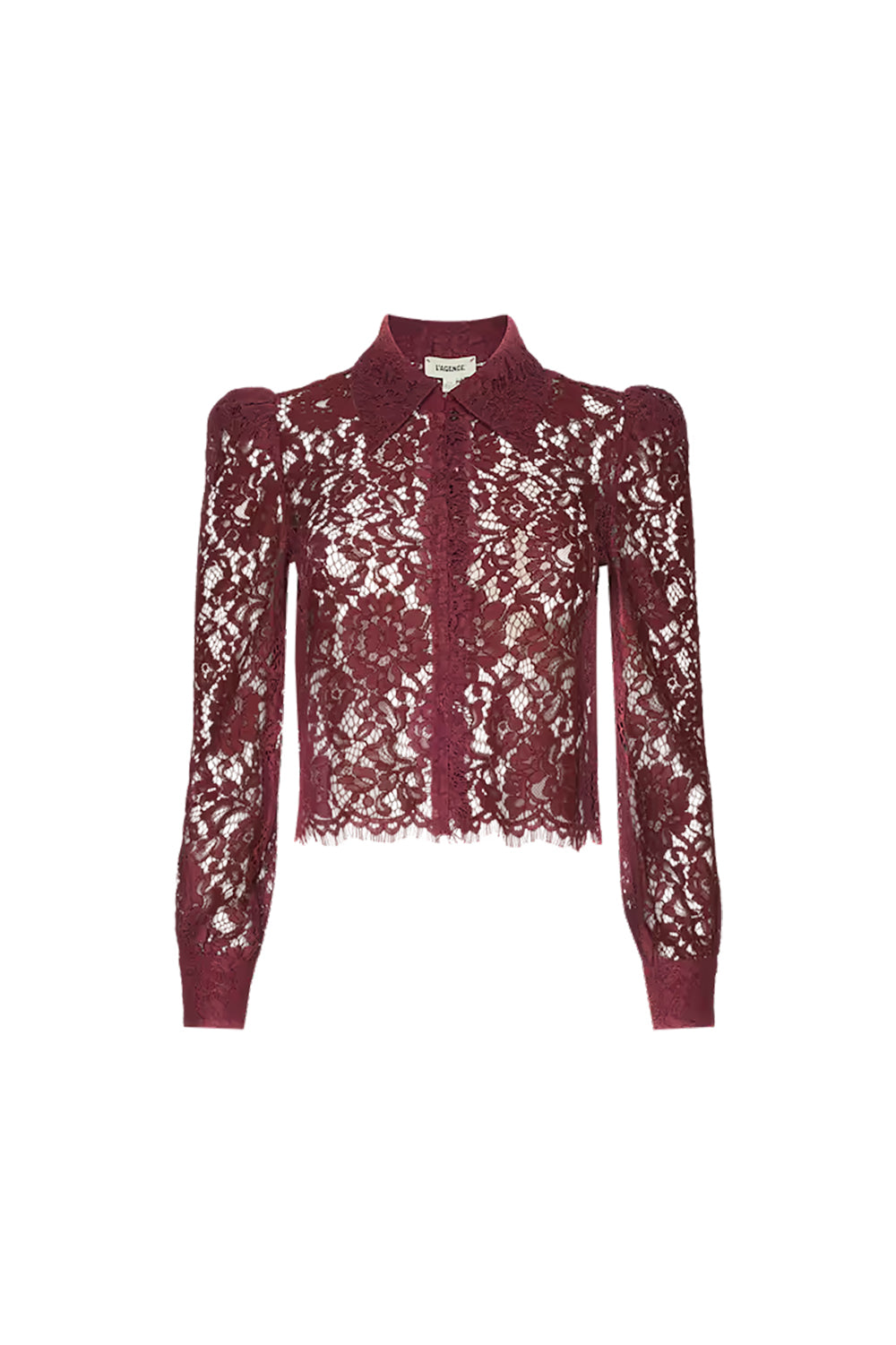 Anita Lace Blouse in Sangria