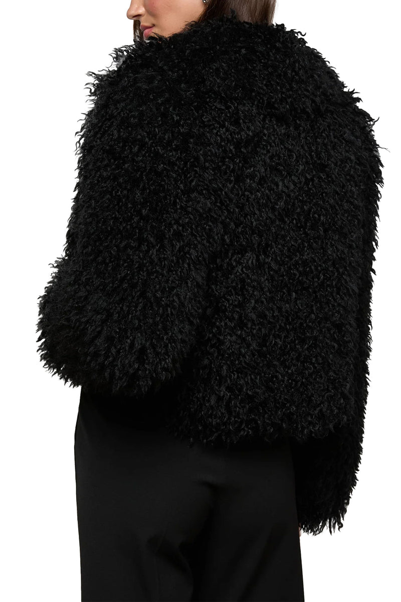 Aura Cropped Faux Fur Jacket