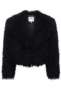 Aura Cropped Faux Fur Jacket